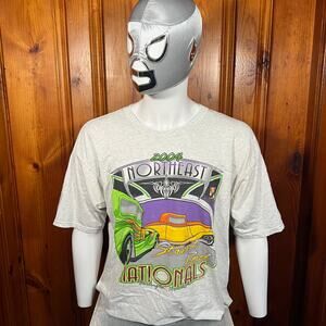 Gildan XL Y2K NSRA Street Rod T Shirt White Regular